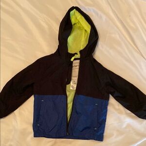 Carter's Black and Blue Raincoat Lightweight Hooded Design